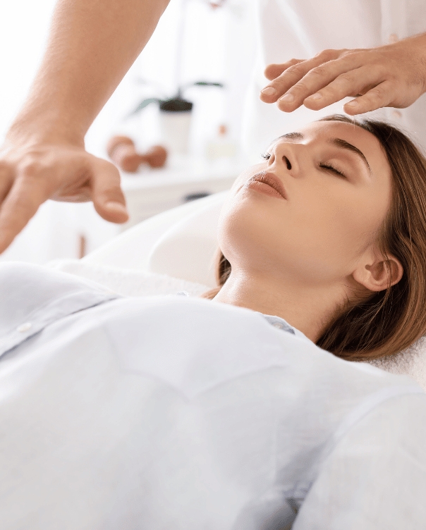 In Fort Lauderdale, Florida, a woman is experiencing holistic therapy as she receives a soothing massage from a therapist trained in alternative medicine techniques like biomagnetic therapy. atma acupuncture